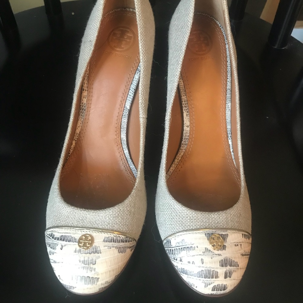 Tory Burch 4” tweed heels